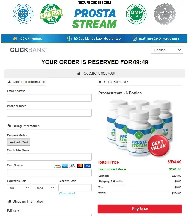 ProstaStream™ Secure Checkout